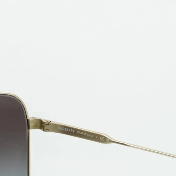 💯 NEW BURBERRY BE3119 JUDE 11098G GOLD GREY SQUARE SUNGLASSES - Picture 7 of 13